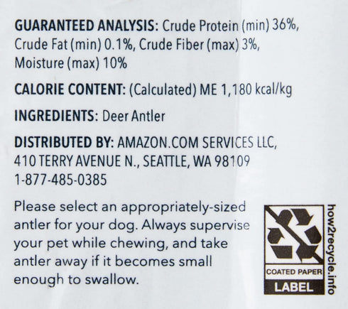 Amazon Brand – Wag Dog Deer Antler Chew, Naturally Shed, Small (Best for Dogs under 15 lbs)