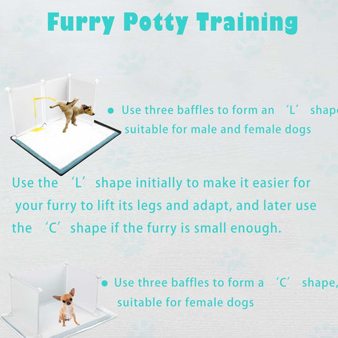 Dog Litter Box with High Walls, Indoor Potty for Small and Medium Dogs, No Spill Holder Tray for Easy Cleaning
