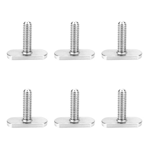 T Bolts for Kayak Track/Rail, 1 Inch Long Screws and 1/2 Inch Wide Nuts, 6 Pack Kayak Hardware