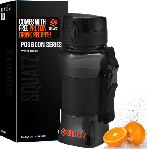 SQUATZ 17 Oz Poseidon Series Water Bottle for Protein and Fruit Shakes
