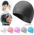 Tripsky Silicone Swim Cap, Comfortable Bathing Cap for Curly Short Medium Long Hair, Ideal for Swimming and Showering