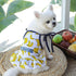 Generic Summer Fruit Print Pet Halter Tutu Dress - Strawberry Banana Pineapple Outfit for Small/Medium Dogs & Cats