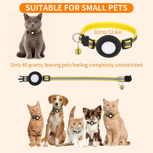 ZEMBSOYA GPS Collar for Pets with Long Battery Life Compact and Universal Collar for Locating Pets with Bell