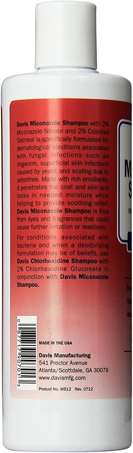 12 Oz Davis Miconazole Pet Shampoo