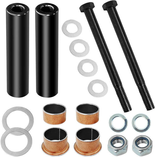 Golf Cart Spindle Bushings Kit for EZGO TXT/PDS 2001-UP Gas & Electric, Includes Spindle, King Pin Tubes, Copper Sleeves