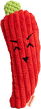 Squeaky Dog Plush Toy, Bite_Stick Collection, 8'', for Small and Medium Dogs, Red Chili