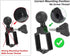 Roykaw Portable Golf Cart Fan, USB Input, 3-Speed Settings, Compatible with EZGO Club Car Yamaha
