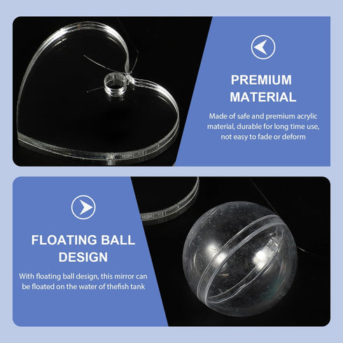 balacoo 4pcs Betta Training Mirror, Betta Tank Decoration and Exercise Mirror for Betta Fish, Aquarium Supplies
