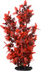 CNZ Aquarium Decor Fish Tank Decoration Ornament Artificial Plastic Plant Red, 15-inch