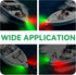 LED,2-in-1 12V IP67 Boat Navigation Light Split & Integrated Marine Nav lights, Red & Green Night Fishing Deck Lights