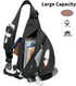 TUDEQU Sling Bag for Men, 19L Crossbody Backpack with 8 Pockets, One Strap Design