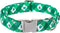 Maca Bates Clover Dog Collar, Comfortable Soft St. Patrick's Day Collar with Adjustable Metal Buckle