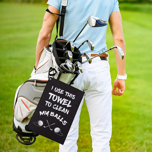 Funny Printed Golf Towel, Microfiber Golf Towels with Clip for Golf Bags, Gifts for Men