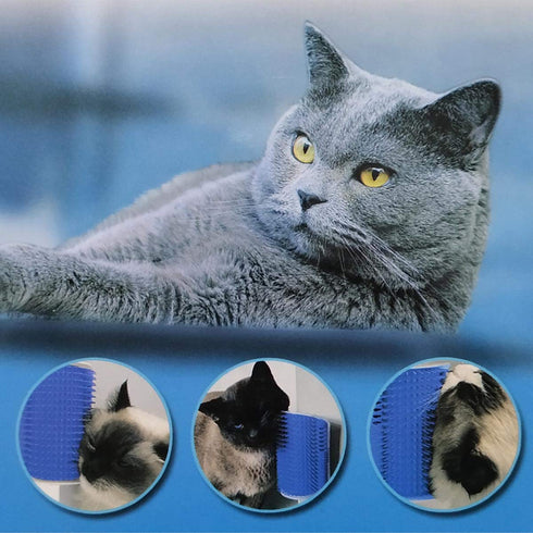 yuntop 2 Pack Softer Self Groomer with Catnip Wall Corner Massage Comb Scratcher for Long & Short Fur Cats Dogs