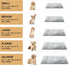 BFPETHOME Dog Beds for Large Dogs, Plush Crate Bed, Washable Mats with Anti-Slip Bottom, 36 x 27 inch, Grey