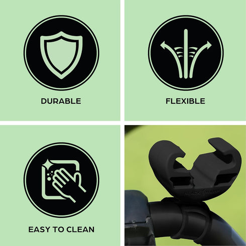 Golf Push Cart Phone Holder - Silicone Phone Mount Compatible with Clicgear, Sun Mountain, and More