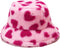 Winter Fuzzy Fluffy Bucket Hat Plush Faux Fur Fisherman Warm Hat for Women