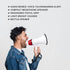 MyMealivos Portable Megaphone Bullhorn, 20 Watt Power Speaker with Voice and Siren Modes, Volume Control (White & Red)