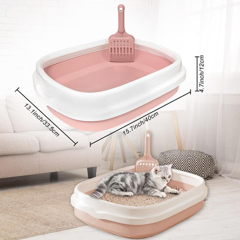 Hlimior 15-Piece Set Kitten Starter Kit, Cat Essentials Includes Litter Box, Toys, Collars, Scratch Pad, Nail File
