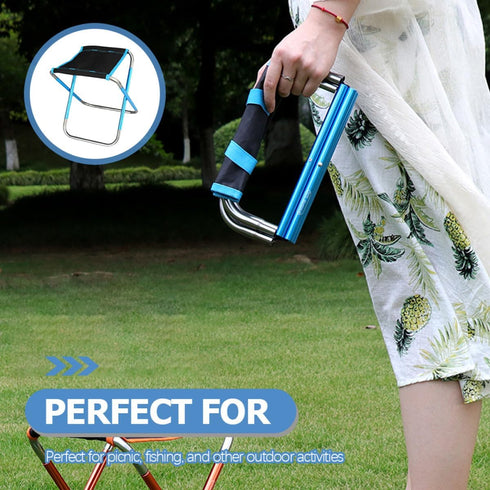balacoo Portable Foldable Outdoor Camping Stool Mini Lightweight Comfortable Fishing and Beach Seat for Hiking, BBQ