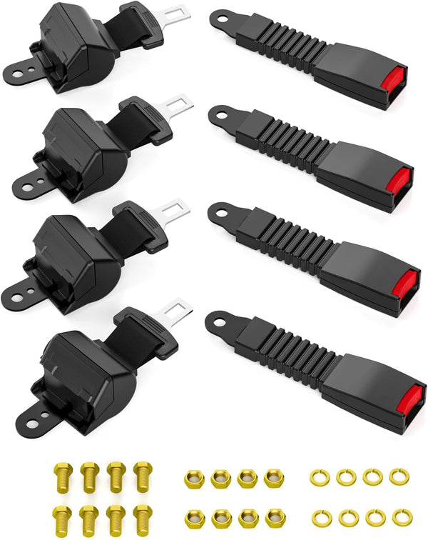 HOWBOW Golf Cart Seat Belts for EZGO Club Car Yamaha, 4Pcs Universal