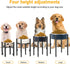 Adjustable Elevated Dog Bowl Stand, Fits 6-11 inches Bowls, 4 Height Adjustments for Large, Medium, and Small Dogs