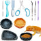 Enochainchin Bearded Dragon Tank Accessories Kit 10pcs Reptile Water Food Bowl, Feeding Tongs
