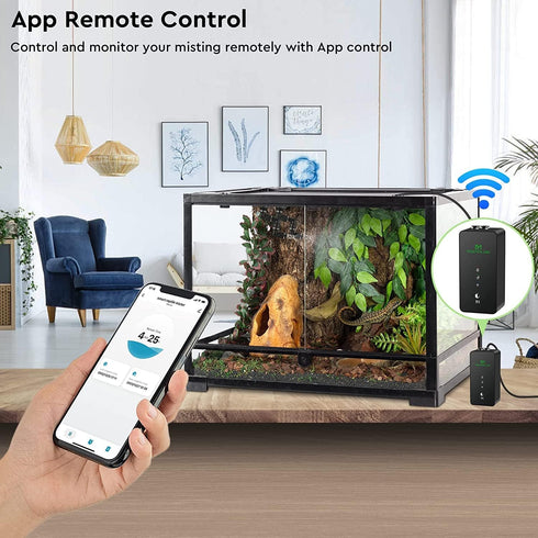2 Nozzles Moistenland WiFi Enabled Reptile Mister for Terrariums, Reptile Misting System for Snake Ball Python Tortoise
