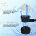 AQQA Aquarium Fluidized Moving Bed Filter, Media Submersible Sponge Filter with Air Stone, Ultra-Silence Air Pump