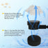 15-55 AQQA Aquarium Fluidized Moving Bed Filter,Media Submersible Sponge Filter with Air Stone Ultra-Silence Dissolved