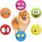 Latex Dog Chewing Squeaky Ball Toys Face Fetch Play Toy for Puppy
