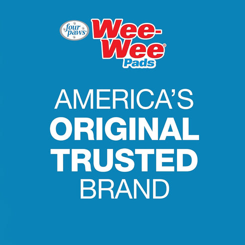 22" 23", 50 Count Four Paws Wee-Wee Super Absorbent Unscented Pee Pads for Dogs & Puppies with Insta-Rise Border