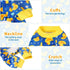PUPTECK Soft Fleece Dog Pajamas for Small Medium Dogs, Adorable Lightweight Jumpsuit Pjs, Blue, Size S