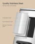 1.6-Gallon (6 ULTB590E02 SONGMICS Dog Poop Trash Can, L) Outdoor Garbage Can with Lid, Soft Close, Stainless Steel