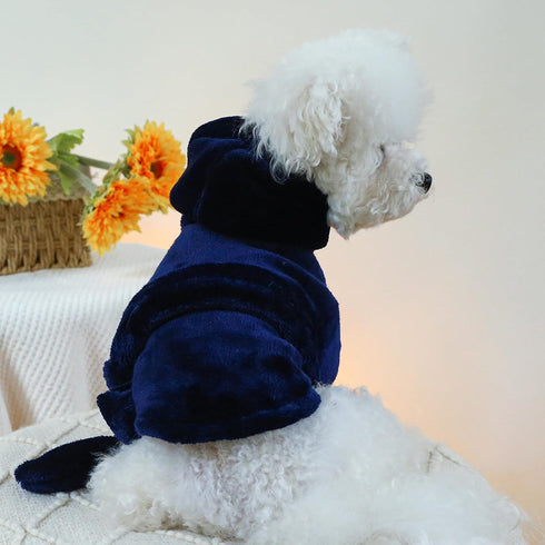Generic Dog Bathrobe Fast Absorbent Hooded Bath Towel Small Dog Thickened Luxury Pajamas Sleepwear Super Soft