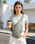 Backpack Backpack SEAFEW Small Green Sling Bag Crossbody Shoulder Bag for Men Women, Multipurpose Anti-Theft Cross Body