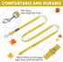 Azuza Nylon Fall Dog Collar and Leash Set, Strong Basic Style Leash with Easy Collar Hook, Ginger Yellow, XS
