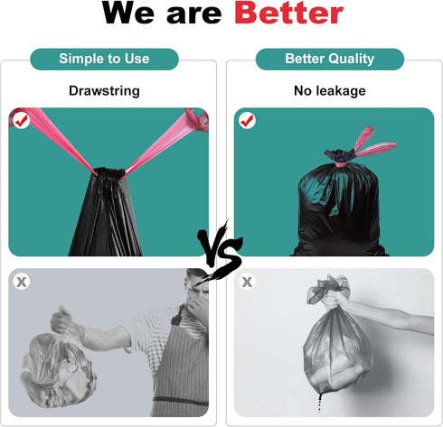 Ann Katy Portable Toilet BagsDrawstring Camping Toilet Bags Toilet Trash Bags Leak-Proof, Waste Bags for Camping