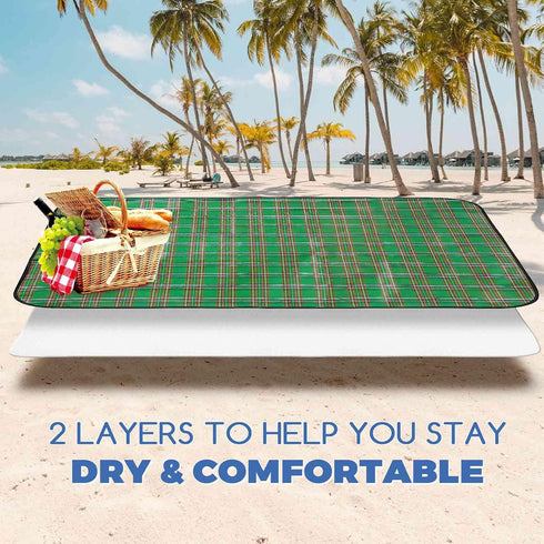 55x40in, Packable Beach Picnic Blanket, Sandproof Waterproof Camping Blankets Large, Outdoor Sandfree Foldable Mat