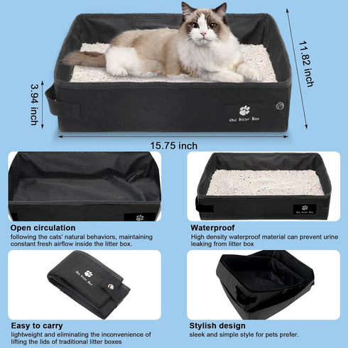 Cat Carrier with Litter Box - Soft-Sided Airline Approved Pet Carrier for Up to 20Lbs Small Medium Pets, Cat Essentials