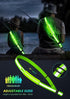 LED Reflective Belt Sash, High Visibility Night Running Safety Gear, Rechargeable Light Up Running Belt