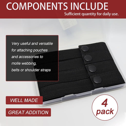 Tactical Gear Accessories Molle System Strap Clip for Backpack, Vest, and Bags