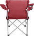 Generic Basic Quad Folding Camp Chair with Cup Holder, Red, Adult