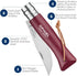 Opinel Colorama Series No. 8 Folding Pocket Knife, Stainless Steel with Leather Strap, Painted Hornbeam Handles