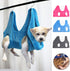 Dog Hammock for Grooming, Sling with 2pcs Hook for Nail Clipping, Dog Lift Harness for Small Dogs (Grey M)