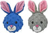 Pet Lou Rabbit EZ Squeaky Ball, Set of 2, 4-inch Width