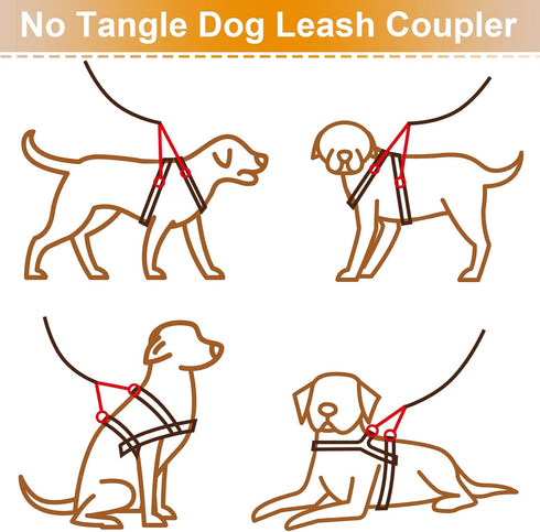 Frienda 5 Pcs Braided Poly Collar Backup Clip, Double Ended Nylon Dog Connector Strap for Large Medium Small Pets