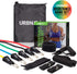 Resistance Bands Set (12 Piece) Includes Door Anchor, Ankle, Wrist Strap, Exercise Guide and Carrying Bag for Strengthening and Training (Pro Series) by URBNFit