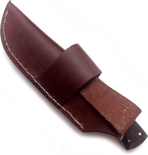 Handmade Damascus Steel Knife – Fixed Blade Dagger for Hunting, Survival, Camping – Full Tang Bone Handle with Sheath