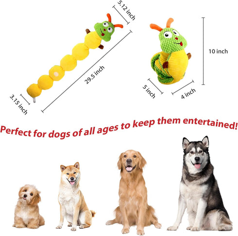 Gigwi Interactive Dog Puzzle Toys, Squeaky Treat Dispensing Toys for Small Medium Large Dogs, Plush Puppy Chew